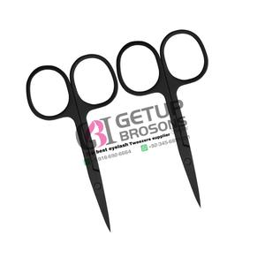 Ciseaux plasma noirs de haute qualité pour sourcils en acier inoxydable avec votre propre logo personnalisé et votre instrument de beauté de couleur - Product Image 2