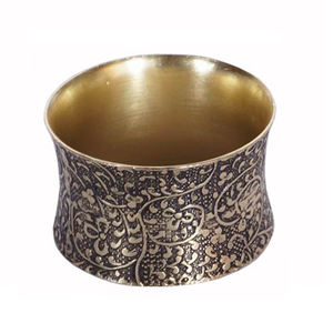 Anneau de serviette moderne en métal écologique avec placage en étain pour mariage et fête – En stock - Product Image 6