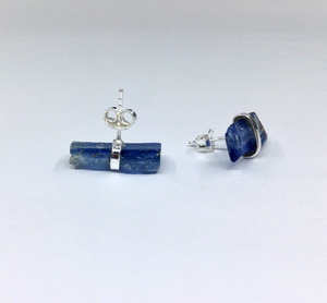 Attrayant Sterling Silver 925 Noir Onyx Kyanite Pierres Précieuses Classique À La Main Les Femmes Portent Des Boucles D'oreilles - Product Image 2