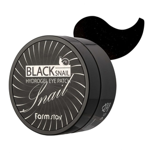 Patchs Hydrogel pour les Yeux à l'Escargot Noir FARMSTAY - Cosmétique Fabriqué en Corée - Élimine les Cernes Algues Marines Anti-Rides Anti-Âge Vegan - Product Image 2