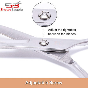 Ciseaux de toilettage professionnels pour animaux de compagnie, en acier inoxydable incurvé vers le bas, avec poignée en caoutchouc, nouveau style, coupe de cheveux de beauté - Product Image 4