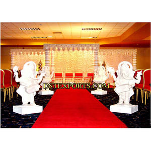 D'entrée de mariage Ganesha Statues Seigneur Ganesha Fiber Statue Mariage Aisleway Fiber Ganesha Statue - Product Image 1