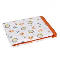 Couverture pour bébé en tissu mousseline, 100% coton biologique, certifié avec des pois