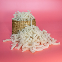 Productos Cereales, Pasta de Arroz Macarrones Espiralados Sin Gluten de Alta Calidad, Marca Mekong, Color Blanco, de Vietnam, en Bolsa
