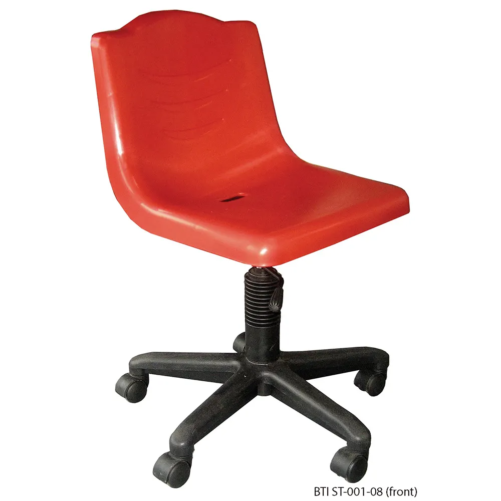 Lecture Stadium Auditorium Chair ST-001-08 A Strong Moulded Polypropylene Back Seat Roller Height Adjustable Stand