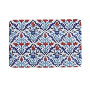 Bohemia Geometric Imitated Linen 100% <b>Organic</b> Cotton Printed GOTS Certified 12x18 Inch Lightweight Eco Friendly Table Mat - Product Image 1