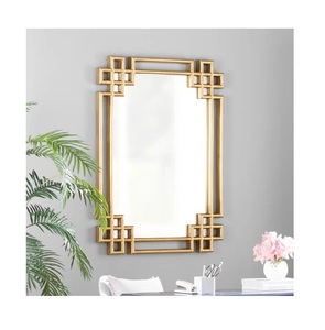 การออกแบบล่าสุดที่ทําด้วยมือกระจกติดผนังตกแต่งกรอบโลหะกระจกติดผนังทําด้วยมือผู้ผลิตขายส่ง - Product Image 6