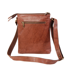 Wholesale Best Quality Real Leather <b>Sling</b> <b>Bag</b> With Front Side Zip Pocket Detachable & Adjustable Handles & With Zip Closure - Product Image 1