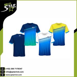 Camiseta de tela de LICRA de manga corta con cuello redondo, camisetas de alta calidad, diseños de logotipo personalizados, camiseta de poliéster - Product Image 5