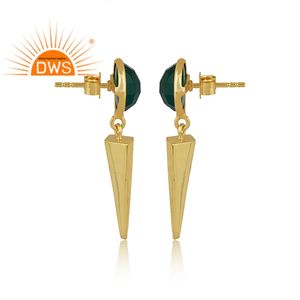 Pendiente colgante de piedras preciosas de ónix verde Natural de Plata de Ley 925 para mujer, joyería para mujer, regalo para ella - Product Image 4