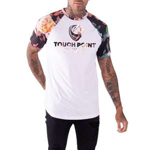 T-shirt en coton uni avec Logo personnalisé pour homme, haut surdimensionné, à impression - Product Image 4