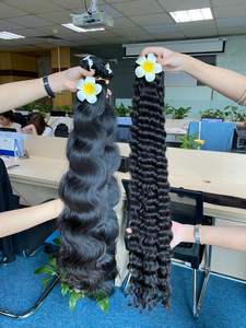 Extensiones de cabello humano de una sola hebra de trama de cabello Remy ondulado camboyano y vietnamita para estilos inspirados en el agua y el océano - Product Image 3