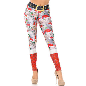 GAF Pantalon de yoga taille haute pour femmes, leggings teints par cravate avec design de levage des hanches, vêtements de fitness en vente - Product Image 4