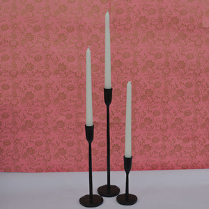 Portavelas de Hierro Negro al por Mayor, Base Estable, Hecho a Mano, Ecológico, Forma de Pilar, para Decoración de Bodas y Hogar - Product Image 1