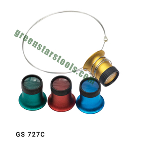 Euro <b>Pro</b> Magnification Loupe Set 4 Pcs <b>2</b> 5x to 10x With Headband Holder Jewelry Inspection Tool |Item No GS-727C - Product Image 1