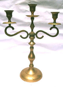 Bougeoir décoratif en métal, chandelier, couleur or, à vendre, pour mariage et noël - Product Image 3