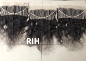 Extension de cheveux naturels péruviens pour femmes, cuticule, longueur 14 pouces, 13x6, ondulé, naturel, vente en gros - Product Image 3