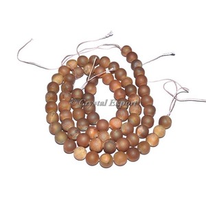 <b>Red</b> Jasper Druzy Round <b>Beads</b> Line - Product Image 1