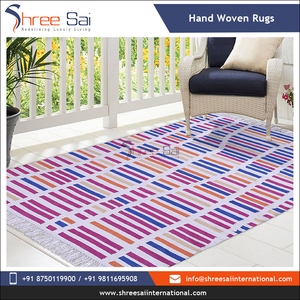 Proveedor principal de alfombras tejidas bordadas hechas a mano de material de algodón 100% personalizadas para compradores mayoristas - Product Image 2