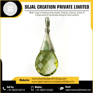 Indian Supplier Offers Unisex Fine Pendants & <b>Charms</b> Sterling <b>Silver</b> Bezel Set <b>Silver</b> Plated at an Price - Product Image 2