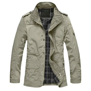 Chaqueta Cortavientos Entallada con Botones para Hombre, Estilo Casual y Moderno 2026 - Product Image 1