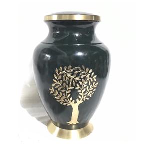 Urna de cremación para adultos, urna de cremación en Perla blanca y latón bronce, cenizas funerarias de personas para adultos, estilo americano/europeo - Product Image 5