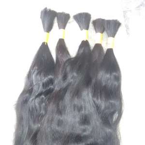 Extensiones de cabello humano virgen indio sin procesar directo de la India Paquetes de ondas naturales Remy baratos Cabello crudo a granel sin procesar - Product Image 1