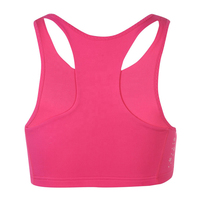 Soutien-gorge de sport vert sarcelle avec bordure vert citron, réversible, respirant, soutien moyen, haut de sport