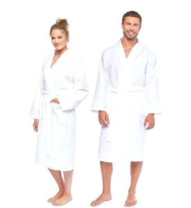High Quality 100% Cotton <b>Waffle</b> <b>Bathrobe</b> with Custom Logo Hand Woven Technique Hotel Style for Home Use Made in Turkey - Product Image 4