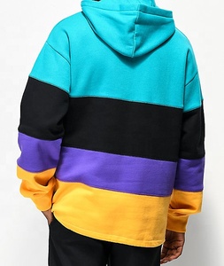 Hot Super Qualité Nouveau Style Hommes 100% Coton Cut & Sew Hoodie Color Block Hoodie - Product Image 2
