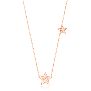 Sparkling <b>Stars</b> Charm Pendant Turkish Wholesale Handcrafted 925 Sterling <b>Silver</b> Handmade Jewelry - Product Image 3