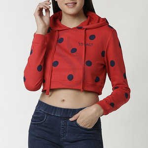 Zipper <b>Crop</b> <b>Top</b> Hoodie Warm Oversized Pullover <b>Crop</b> <b>Top</b> Streetwear Hoodie Without Hood - Product Image 2