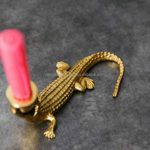 Oro de latón vela titular - Product Image 2