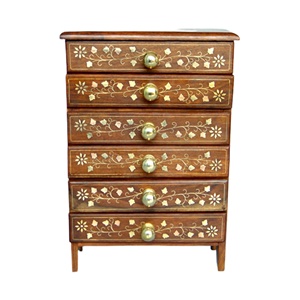 Armario de madera con diseño clásico para decoración del hogar y la Oficina, armario pulido, de pie - Product Image 1