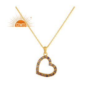 สร้อยคอจี้รูปหัวใจประดับพลอยแทนซาไนต์ธรรมชาติเงินแท้ ดีไซน์ทันสมัยปี 2026 สำหรับผู้หญิง จากผู้ผลิตเครื่องประดับ - Product Image 1