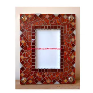 Rood Mozaïek Luxe En Nieuwe Ontwerp Fotolijst Handgemaakte Fancy Design Home Muur Decoratieve Foto Frames