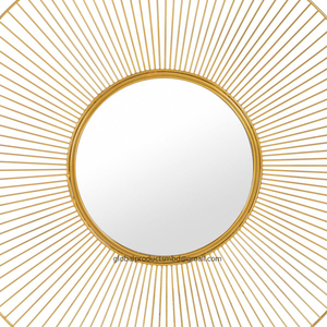 Luxury Gold Color Metal <b>Framed</b> Decorative Wall <b>Large</b> <b>Mirror</b> for Home Interior and Home Furnishing Wall <b>Mirror</b> - Product Image 3