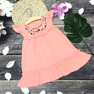 Vestido de verano de lino y algodón para niña, ropa de boutique para niño, vestidos de fiesta - Product Image 3