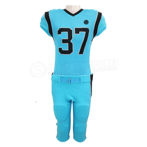 Uniformes de football américain de haute qualité, bon marché, unisexes, en gros, personnalisés, respirants, 100% polyester, sublimation - Product Image 1