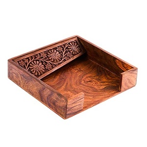 Soporte Simple para servilletas de madera para Hotel y restaurante, soporte de pañuelos hecho a mano de lujo, forma personalizada, asequible - Product Image 6
