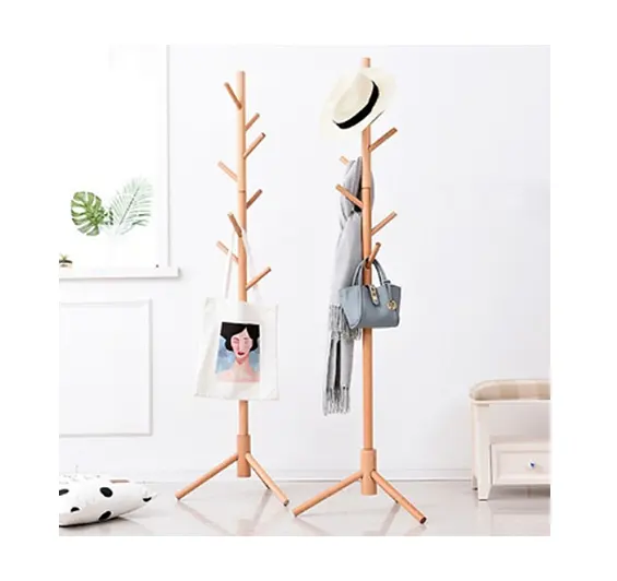 2024 New design Tree shaped wooden clothes - Wooden Clothes Hanging Rack - customized hangers for clothes BEST PRICE HOT SALE