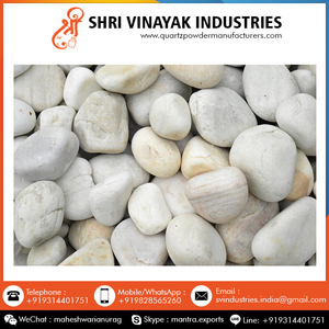 Galets de pierre de qualité supérieure, blanc laiteux, de 10 mm à 80 mm, disponibles au prix de gros en provenance d'Inde - Product Image 3