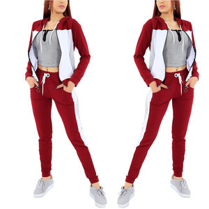 Nouveaux ensembles de survêtements pour femmes, style streetwear printemps-été, couture tendance, manches longues, ajustés, pour le fitness, 2 pièces - Product Image 5