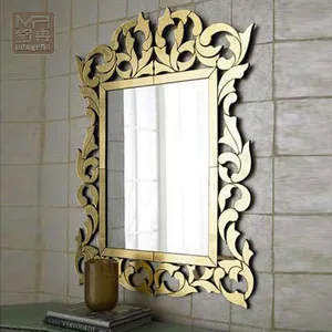 Espejo de pared veneciano con bordes dorados de MR-201363, venta al por mayor