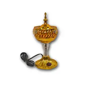high quality pure brass electric folding lobaandan Bakhoor incense dhoop burner with fragrance at best wholesale price in india