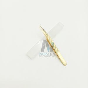 ปากคีบต่อขนตาแบบด้ามจับเพชรทำจากสเตนเลสสตีลทนทานป้องกันไฟฟ้าสถิตย์ได้อย่างแม่นยำ90องศาดูแลส่วนบุคคล - Product Image 6