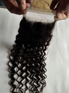 Raw Indian 360 Wavy Hair HD Lace Closure Natural Wave Style Temple Human Hair - Product Image 3