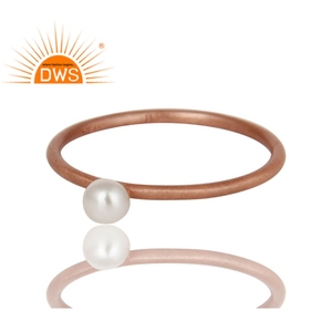 Anneaux en pierres précieuses carrées pour femme, perles naturelles, couleur Rose, plaqué or, argent Sterling, fabrication de bijoux - Product Image 2