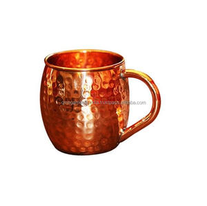 Elegante artículo Moscow Mule Taza de cobre puro hecha a mano para cualquier bebida fría para cerveza (16 Oz) - Product Image 1