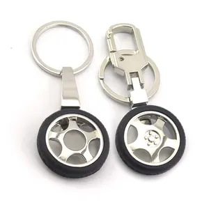 Großhandel kunden spezifische OEM doppelseitiges Design Metall Zahnrad solide Schlüssel ring Schlüssel bund 3d PVC Weich gummi
